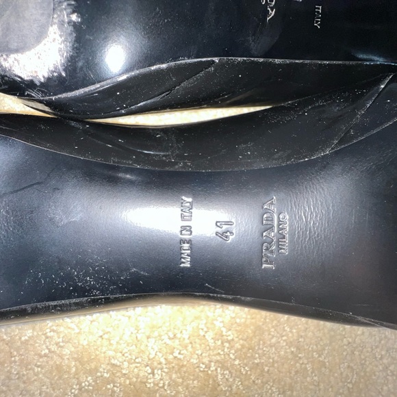 Prada patent leather peep Toe heel platform shoes - Picture 5 of 5